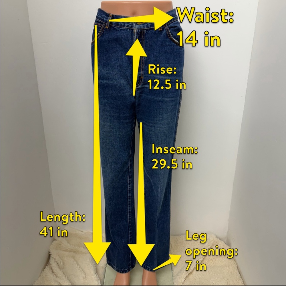 Vintage Gitano 1980s Proportionally Sized Medium Wash Denim Jeans Womans Size 13 - Picture 14 of 14